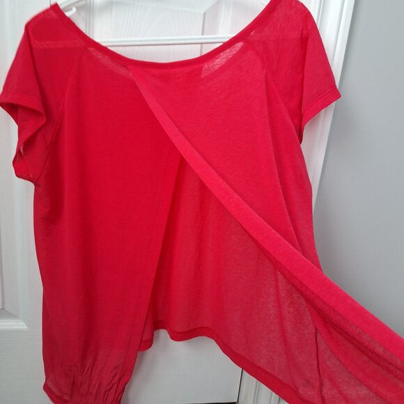 Lole Hot Pink Top With Draped Open Back - Picture 1 of 5